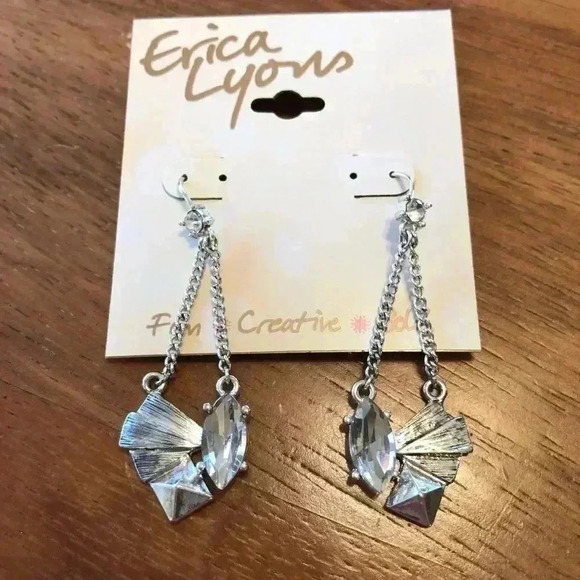 Erica Lyons Jewelry - ERICA LYONS Crystal Fan Drop Earrings